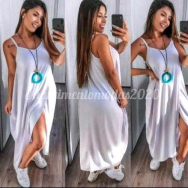 Imagem de Vestido Transpassado Moda Femenina  - nascimentomodas2020, Branco, M