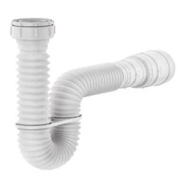 Imagem de Sifão Censi 7150 Plástico Extensível P/ Pia Lavatório Tanque, Branco