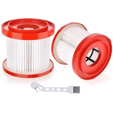Imagem de Aryavos 2 pacotes de substituição de filtro HEPA a vácuo seco e úmido 49-90-1900 compatível com aspirador sem fio Milwaukee M18 Fuel Packout 0970-20 / M18 2 galões 0880-20 / M12 Combustível 1,6 galão