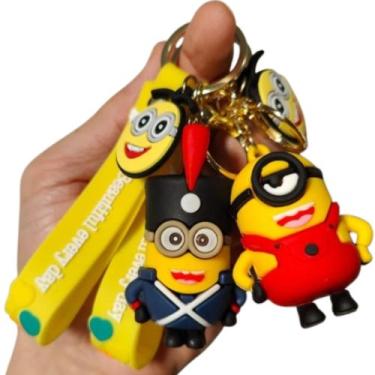 Imagem de Kit 2 Chaveiros 3d Minions Personagem Chave Carro Bolsa Coleção Desenh