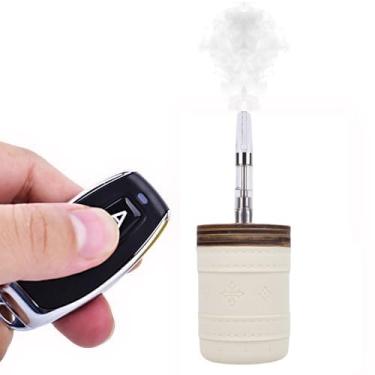 Imagem de Yiduomile Máquina de fumaça portátil com controle remoto - Design compacto com várias variantes, ideal para eventos, fotografia e teatro (branco)