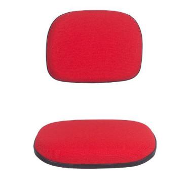 Imagem de Kit Assento e encosto tapecado conjunto secretaria ponta caida para ca