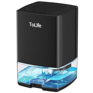 Imagem de Desumidificador ToLife 900 mL Tanque de água 500 ml/dia 46 m² com desligamento automático