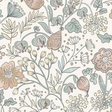 Imagem de Papel de parede HeloHo Pink Floral Peel and Stick 16,1 cm x 7,87 m