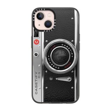 Imagem de CASETIFY Capa compacta para iPhone 13 [1,2 m. 2X proteção contra quedas de nível militar/fina/leve] - capa para câmera - clássica - preta transparente