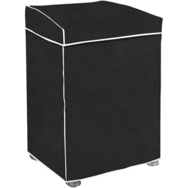 Imagem de Capa de Máquina de Lavar Impermeável Multimarcas Compatível com Todas as Marcas Eletrolux, Brastemp, Consul de 12kg 13kg 14kg 15kg Preta Tamanho G
