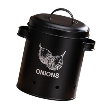 Imagem de YWJLQH Batata de batata de lata de armazenamento de armazenamento de cozinha e caixa de armazenamento de cebola para, M