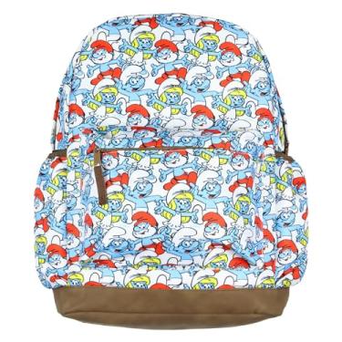 Imagem de Mochila The Smurfs Papa Smurf and Smurfette Allover Collage Design Laptop Tech Sleeve School Book Bag Daypack, Multicolorido., One Size