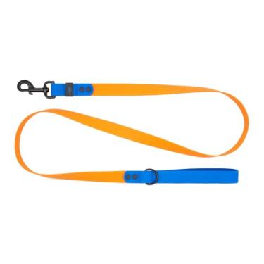 Imagem de RC Pets Coleira flexível, de longa duração, leve à prova d'água | 0,9 cm x 1,5 m, safira laranja