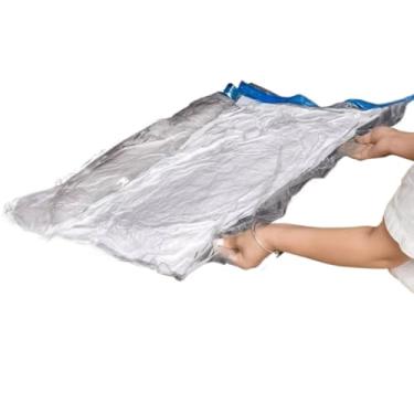 Imagem de Kit 10 Saco A Vácuo Grande 110x70 Organizador Edredom Coberto Mala Roupa De Cama + Bomba a Vacuo Tamanho Grande(50x60-10 Sacos SEM Bomba)