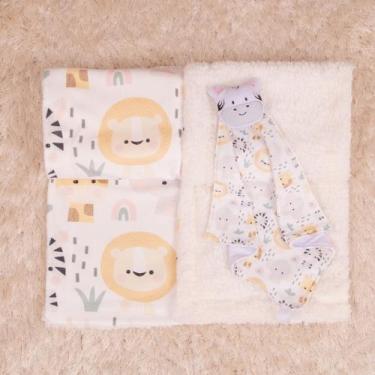 Imagem de Kit Cobertor com Naninha para Bebe com Caixa Presente - Miguel Baby, Z