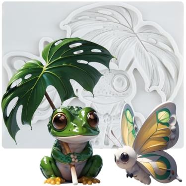 Imagem de CANYANGMOLD Moldes de silicone para fondant de abelha sapo para decoração de bolos, topos de cupcake, chocolate, açúcar, polímero, argila, pasta de goma