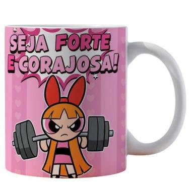 Imagem de Caneca 325ml Meninas Superpoderosas Seja Forte e Corajosa - LARANJA E 