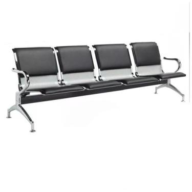 Imagem de Cadeira Longarina para Recepção Tipo Aeroporto com 4 lugares com Estof