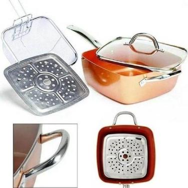 Imagem de Super kit Profissional Panela Caçarola Frigideira Titânio / Cerâmica A