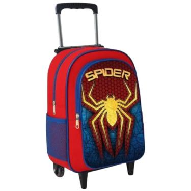 Imagem de Mochila Rodinha Masculina Escolar Infantil Menino Reforçada Aranha
