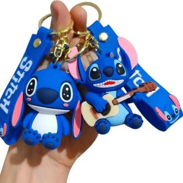 Imagem de Kit 2x Chaveiros 3d Lilo & Stitch Personagem Coleção Chave Carro Bolsa
