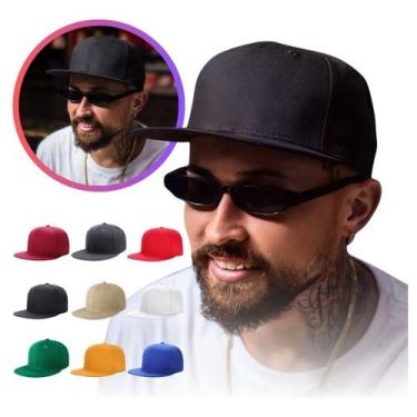 Imagem de Boné Aba Reta Liso Barato Básico Snapback Ajuste Lindo D+ - BASIC COTT