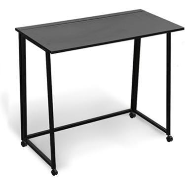 Imagem de Mesa do computador, mesa de escrita dobrável com rodas para trabalhador de escritório, alunos, mesa de estudo simples para quarto, sala de estar, dormitório, sala de aula, B #2,80 * 45 * 74cm