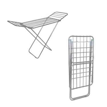 Imagem de Varal de Chão Retrátil de Alumínio, Dobrável, Compacto, Suporta 10kg, Design Moderno