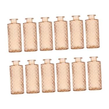 Imagem de Ｂｅｓｇａ 12 peças de vasos de vidro para plantas, mini vasos de flores modernos, arranjos de flores para exibição em armários de sala de chá e escritório, Marrom