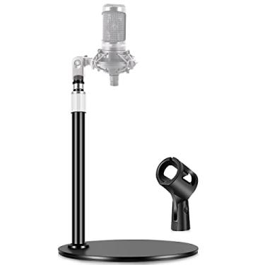 Imagem de Etour Suporte De Mesa Para Microfone, Ajustável Microfone Atualizado Com Clipe, Parafuso Macho 5/8" Blue Yeti Sm58 Sm48 Pga48 At2020, Atr2100X-Usb Samson Q2U Outros