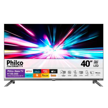 Imagem de Smart Tv Led 40" Roku Full HD HDMI Philco Preta