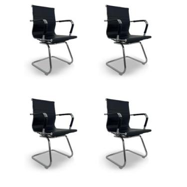 Imagem de Cadeira De Escritório Oficial Webshop Esteirinha Baixa Fixa, Preto, 4