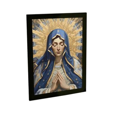 Imagem de Quadro Decorativo Religioso Nossa Senhora Ilustração Art Nouveau Decoração Poster Quarto Sala