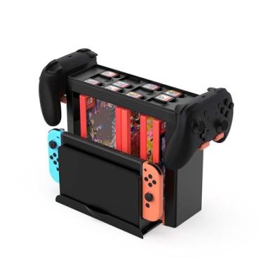 Imagem de XHSESA Games Organizer Station for Nintendo Switch2/Switch/OLED - Charging Dock Storage Shelf for TV Dock, Games, Storage Bracket for controller