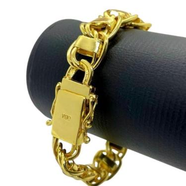 Imagem de Pulseira Dubai 15Mm Banhado A Ouro 18K Luxo 750 - Tojoia18K