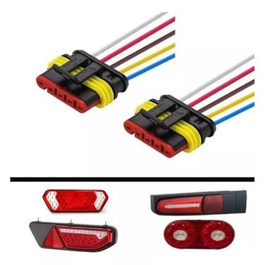 Imagem de Chicote Conector Lanterna Randon Guerra Librelato 5 Vias