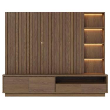 Imagem de Home Ripado Para Tvs De 82 E Com Led Nice Amendoa