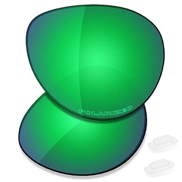 Imagem de SAUCER Lentes de reposição premium e protetores de nariz compatíveis com óculos de sol Costa Del Mar Fernandina 06S4007 High Defense - Verde Jade polarizado