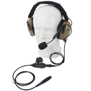 Imagem de Pdflie NRR 26dB Fones de ouvido de comunicação militar Airsoft com cancelamento de ruído, fone de ouvido tático com microfone U94 Ptt Boom para Motorola gp328plus ex500 Retevis rt29 rt48 nr30 Ailunce
