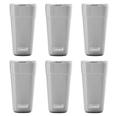 Imagem de Kit com 6 Copos Térmicos com Tampa 600ml Inox Coleman, Único