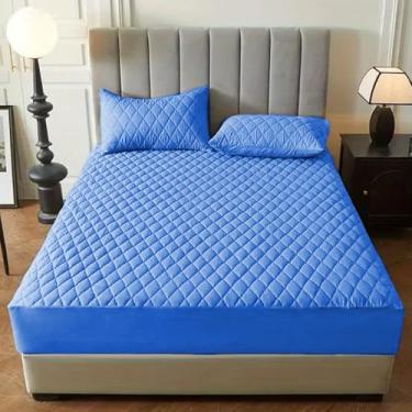 Imagem de Capa Para Colchão Impermeavel Matelado Com Elastico Premium(Marinho,Berço)