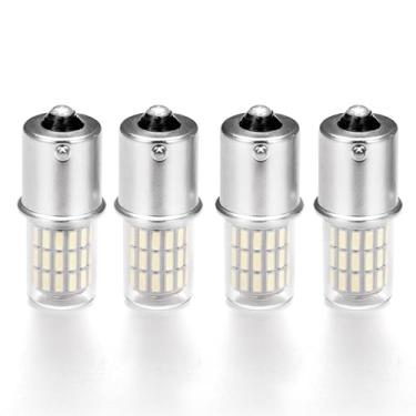 Imagem de Heifymi 3W 1156 BA15S 1141 1003 7506 Luzes traseiras LED 6000K Luz do dia branca 12V 24V DC Bayoneta base de contato único para carro, caminhão, luzes de freio reversas, luzes de freio para trailer
