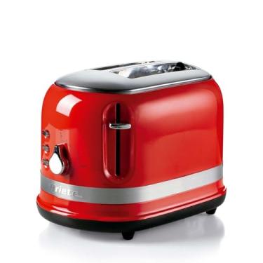 Imagem de Ariete 149, Torradeira Eletrica Linha Moderna, 750W, 6 Níveis de Tostagem, Funções: Torrar, descongelar, reaquecer, Corpo Aço Inoxidável, 127V - Vermelho