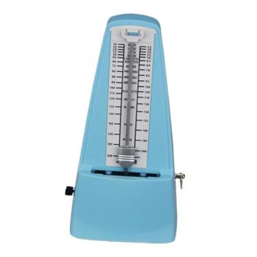 Imagem de Colaxi Metrônomo mecânico profissional de metal com som alto, batida precisa e tempo para piano, bateria, violão, violino e outros instrumentos, Azul