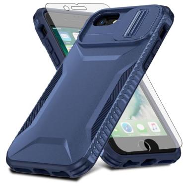 Imagem de Asuwish Capa de telefone para iPhone 6/6s/7/8/SE 2020 2022 com protetor de tela e capa de câmera deslizante robusta híbrida à prova de choque i Six Seven 6a i6 i7 i8 7s 8s SE2020 SE2 2 SE2022 SE3 3