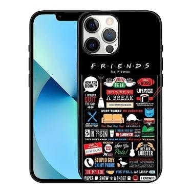 Imagem de CHENQIAOHU Compatível com capa para iPhone 15 Pro, design exclusivo padrão macio TPU bumper capa protetora fina para homens mulheres menina menino (Trendy-Friends-5)