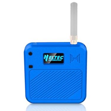 Imagem de Capa Heltec V3 para placa de desenvolvimento ESP32 LoRa Capa Meshtastic personalizada com porta de antena e slot de carregamento (versão N32, azul)