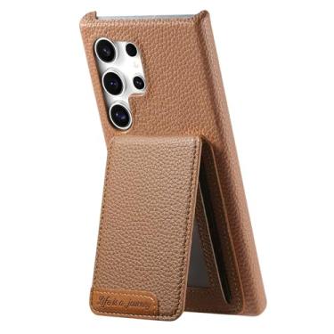 Imagem de Capa para Samsung A56 com suporte vertical para cartões (para Samsung A56/marrom)