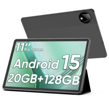 Imagem de Tablet, tablets Android 15 com tela LCD de 11 polegadas, 12 GB de RAM + 128 GB de armazenamento, expansão de 1 TB, processadores Octa-Core T7200, 8000 mAh, Widevine L1, Dual WiFi, BT 5.0 (preto)