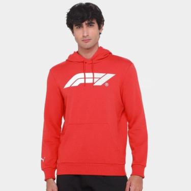 Imagem de Moletom Com Capuz Puma F1 ESS Masculino, Vermelho, G