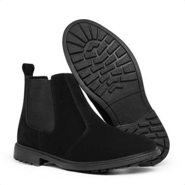 Imagem de Bota Preta Masculina Tipo Chelsea  Ideal para Trabalho ou Dia a Dia - 