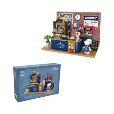 Imagem de Snoopy Desenho Animado Cachorro Cafeteria Blocos De Construção Criativ
