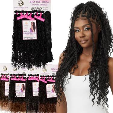 Imagem de Cabelo Cacheado Com Jumbo 2 Em 1 Bio Fibra Natural Miss Pink - bbless,