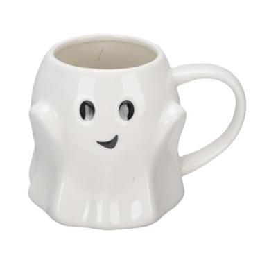 Imagem de Haofy Caneca de Ghost Ceramic 440ml Grande Copo de café de Padrão Fantasma Fofo, à Prova de Calor Durável para Uso Diário de Festas de Halloween para Os Amantes de Chocolate Quente de